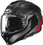 HJC Cască de motocicletă HJC F100 Carbon Stan MC1 flip-up negru-roșu (HJC190501)