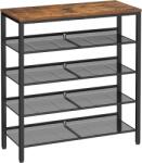  Cipőtartó TAYLOR barna, fekete konstrukcióval, 4 polccal