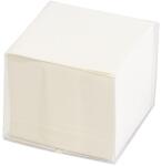 Bluering Kockatömb 8x8x6, 5cm, ragasztás nélküli, transzparens tartóban 80% fehérség Bluering® fehér - tonerpiac