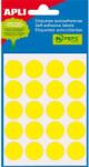 APLI Etikett, 19 mm kör, kézzel írható, színes, APLI, sárga, 100 etikett/csomag (02063) - nyomtassingyen