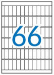 APLI Etikett, 12x30 mm, kerekített sarkú, A5 hordozón, APLI, 990 etikett/csomag (01861) - nyomtassingyen