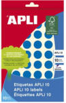 APLI Etikett, 16 mm kör, kézzel írható, színes, APLI, kék, 432 etikett/csomag (02739) - nyomtassingyen