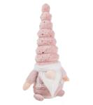  Dekoráció manó sapkában álló plüss arany flitterrel 22x43cm rózsaszín (074079)