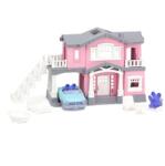 Green Toys Casă roz cu 9 accesorii Casuta papusi