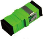 Extralink SC/APC adapter, egymódusú, simplex, fül nélküli, zöld