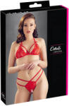 Cottelli Collection - nyitott, csipke melltartó szett (piros) (22112543031) - padlizsan