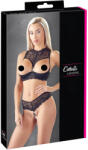 Cottelli Collection - nyitott melltartó szett (fekete) (22211871251) - padlizsan
