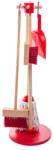 Bigjigs Toys takarító játék készlet piros