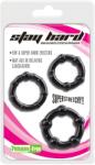 Lonely Stay Hard - péniszgyűrű szett - fekete (3 részes) - sexshopcenter