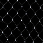  Toldható LED fényháló 2, 0 x 1, 0 m 96 db hideg fehér színben LED-del, átlátszó kábellel (KAT 402)