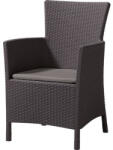 Keter Iowa műanyag rattan hatású kerti szék barna - meleg taupe (215520-212277)