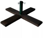  Crosswood műkarácsonyfa talp, zöld tartórúd, sötétbarna fenyőtalp (KTA 080)