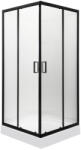 Kerra Soho Square Black 90 szögletes zuhanykabin zuhanytálcával (SOHO-SQ-90-BL-Z-BR-PL) - fabuland