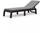 Keter Formentera műanyag kerti napozóágy grafit szürke, párnával (260549)