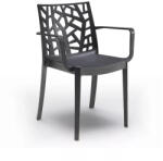 Trinity műanyag kerti karfás szék grafit szürke (LBITRIKGR)