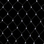  Toldható LED fényháló 2, 0 x 1, 0 m 96 db hideg fehér LED-del, átlátszó kábellel (KAT 402)