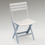 ProGarden Birki fa hatású műanyag kerti szék összecsukható fehér O9 (O9)