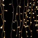  Crystalline toldható jégcsapfüzér 2 x 0, 9 m, 138 LED, meleg fehér, átlátszó kábel (KAT 211)