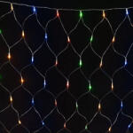  Crystalline toldható LED fényháló, 200 x 100 cm, 96 db MULTI LED, átlátszó kábel, Kül- és beltéri (KAT 403)