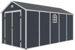  Ave J 8x15 műanyag kültéri kerti ház sötét szürke - fehér (BAT 10)
