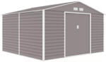  Utah fém kerti tároló ház szürke-fehér (LHE-F-GW)