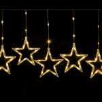  Crystalline toldható LED CSILLAG fényfüggöny, 120 x 80 cm, 90 db MELEG FEHÉR LED, átlátszó kábel (KAT 511)