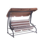  Santorini hintaágy barna párnával (37924)