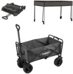 Leziter Összecsukható prémium kerti strandkocsi tetővel szürke (LSZKTE088-GRE) - fabuland