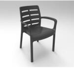 ProGarden Borneo műanyag kerti szék antracit szürke O299 (O299)