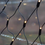  Kültéri LED fényháló, meleg fehér, 2 x 1 méter, 96 LED (KDK 015)