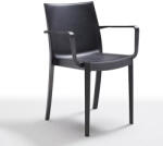  Victor műanyag kerti karfás szék grafit szürke (LBIVICGR)