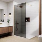 Water Fun Walk-in || Gold zuhanyfal, füstüveggel 80, 200cm, 8mm, NANO (WSG-800) - waterfun