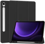  LEATHER Husă rabatabilă Samsung Galaxy Tab S10 FE / Tab S10 Lite / Tab S9 FE neagră