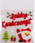  Karácsonyi Ablakzselé Boldog Karácsonyt Mikulás 20x25 cm (QX312862)