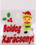  Karácsonyi Ablakzselé Boldog Karácsonyt Manó 20x25 cm (QX312861)