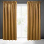 EUROFIRANY Sibel Pierre Cardin bársony sötétítő függöny Mézsárga 140x270 cm