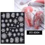 Körömmatrica - STZ-5D04 Karácsony hópihe