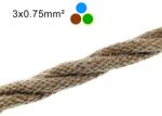 Olasz premium kábel Fonott kender kábel - 3x0, 75