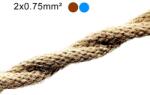 Olasz premium kábel Fonott kender kábel - 2x0, 75