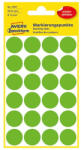 AVERY Etikett AVERY 3597 öntapadó jelölőpont zöld 18mm 96 jelölőpont/csomag (3597) - papir-bolt