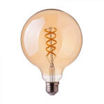 V-TAC Borostyán spirál LED izzó filament COG E27 G95 5W 1800K - 217217