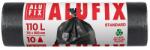 Alufix Szemeteszsák, 110 l, 10 db, 70x110 cm, 25 , ALUFIX, fekete (MS110UNINEW) - molnarpapir