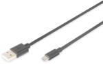 ASSMANN (AK-300110-010-S) 1m fekete USB-A / micro USB-B kábel