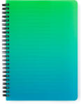 KARTON P+P Spirál füzet A/5, vonalas, 60 lapos, műanyag borítóval, OMBRE, zöld-kék (KPP-7-42125) - mesescuccok