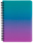 KARTON P+P Spirál füzet A/5, vonalas, 60 lapos, műanyag borítóval, OMBRE, türkiz-rózsaszín (KPP-7-42225) - mesescuccok
