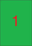 APLI Etikett, 210x297 mm, színes, APLI, zöld, 100 etikett/csomag (11841) - iroszer24