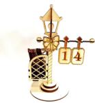  Natúr fa kandeláberes adventi naptár. Mérete: 16x22x11 cm