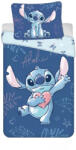  Disney Lilo és Stitch, A csillagkutya Aloha Blue ágyneműhuzat 140×200cm, 70×90 cm (JFK040676) - oliviashop