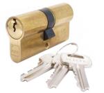 ELZETT 751 30/30mm zárbetét 3 kulccsal, réz (3286680)