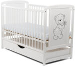 BabyNeeds Patut din lemn Timmi 120x60 cm cu sertar Alb - BabyNeeds (BOTIM02AL)